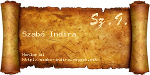 Szabó Indira névjegykártya